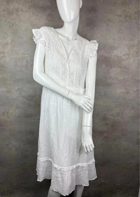 🌸 Robe mi-longue blanche type bohème Taille 38/40 🌸